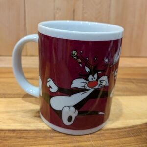 Cartoon Character Mug - Maroon and White Looney Tunes